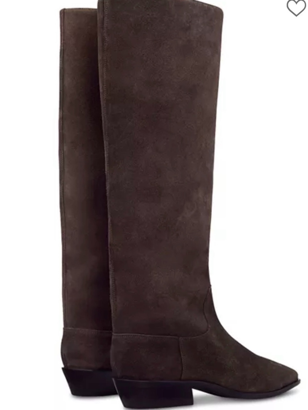 Reformation Tall Suede Over-the-Knee Boot in Dark Brown - Picture 5 of 8